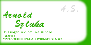 arnold szluka business card